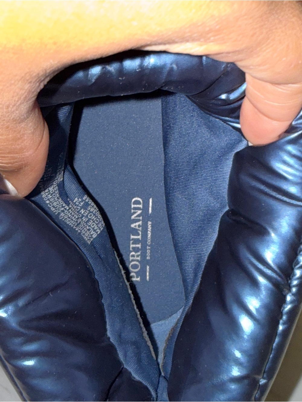 Portland Boot Co Blue Metallic Puffer Cozy Booties Platform Womens Size 11 - Picture 5 of 6